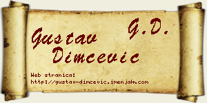 Gustav Dimčević vizit kartica